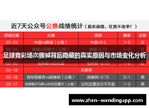 足球竞彩场次骤减背后隐藏的真实原因与市场变化分析